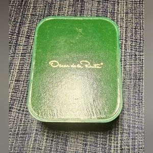 Oscar de la Renta green luxury watch box, formal, mad Men, vintage